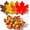 Colored, variant on 4 count Maple Leaves Serving Tray Plastic Fall Thanksgiving Platter