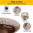 thumbnail image 3 of Elastic Fitted Round Tablecloth, Marble Brown Waterproof Stretch Table Cover for 36"-44" Tables, Modern Abstract Ink Painting Luxury Washable Outdoor Tablecloths for Patio, Picnic, Camping, 3 of 9