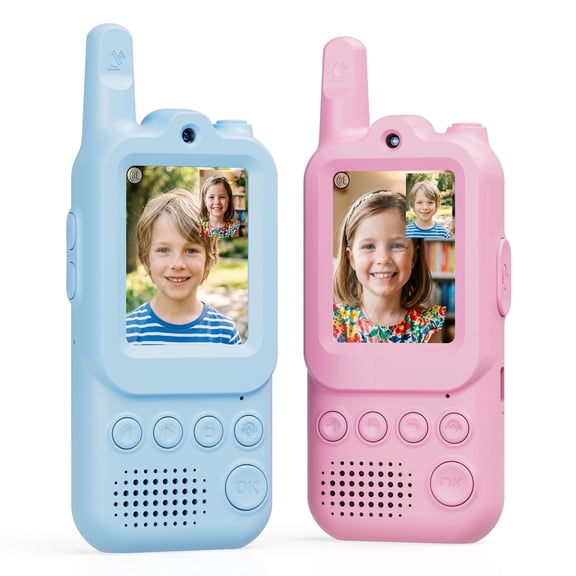 Contixo TK2 Kids Video Walkie Talkies with Camera (2 Pack) – 2.0” Screen Video Intercom, Voice & Photo Messaging