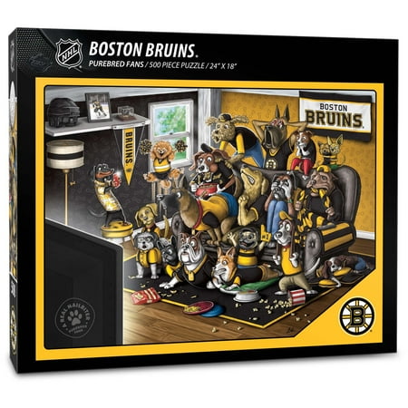 UPC: 0810052502533 | YouTheFan 2502533 18 x 24 in. NHL Boston Bruins Purebred Fans a Real Nailbiter Puzzle