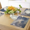 thumbnail image 4 of Ambesonne Nature Place Mats Set of 4, Rain Storm Clouds Sky, Standard Size, Blue White, 4 of 6