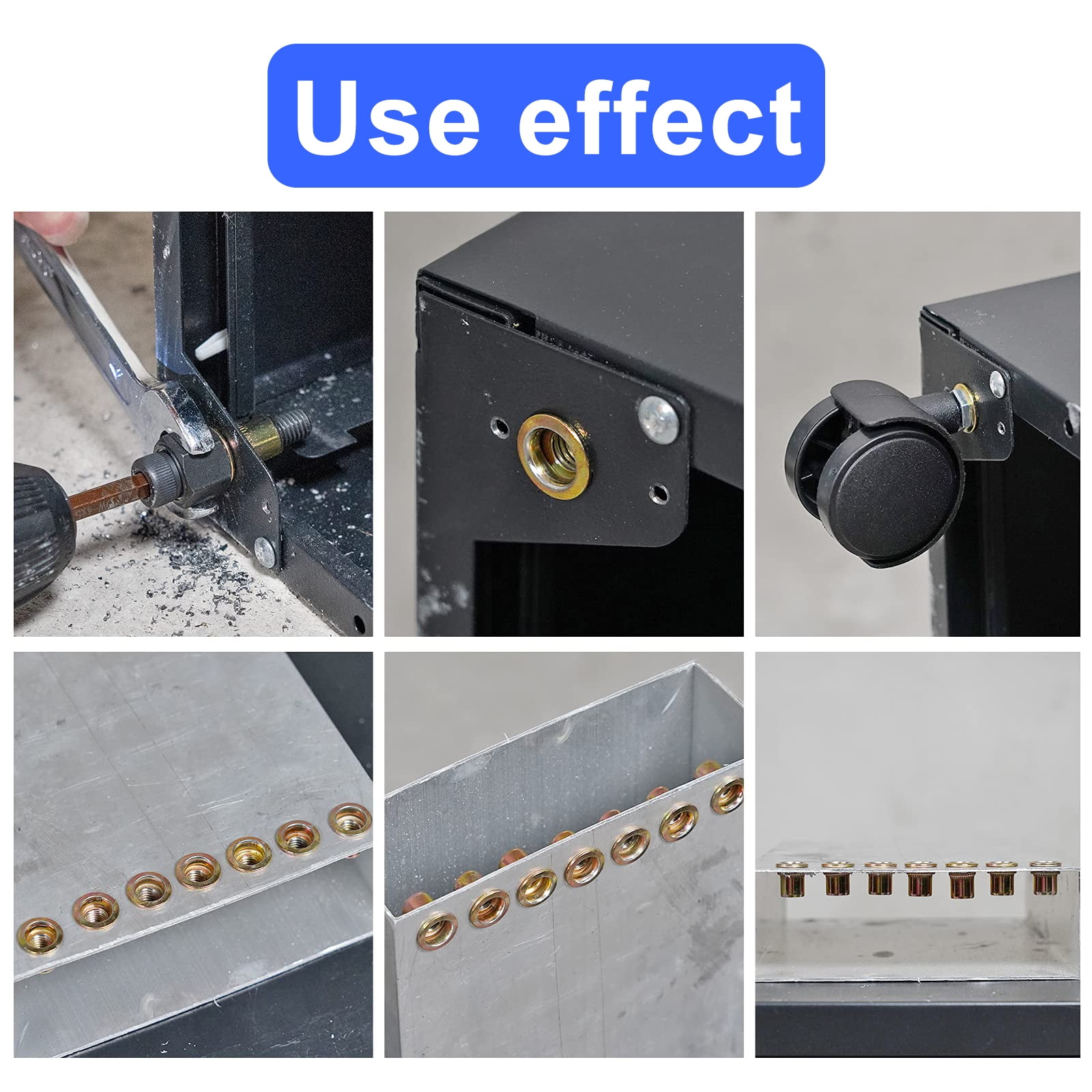 iMeshbean Hand Rivet Nut Gun Head Nuts Rivet Nut Tool Manual Riveter Rivnut Tool Accessory with a Hand Drill for Nuts M3 M4 M5 M6 M8 M10 Simple installation