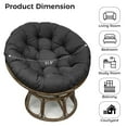 thumbnail image 2 of 31.5"Egg Chair Cushion Thickened [Cushion Only] Round Papasan Cushion Indoor with Ties Waterproof Circle Seat Pad for Patio Garden Indoor Black, 2 of 10