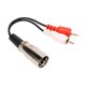thumbnail image 2 of Cable dual RCA a XLR 15cm XLR macho a 2 RCA Cable adaptador de audio estéreo para altavoz reproductor de DVD micrófono, 2 of 8