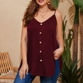 thumbnail image 6 of BLVB Plus Size Camisole for Women Casual Flowy Cami Adjustable Spaghetti Strap Tank Top Summer Loose Beach Vacation Clothes L-5XL, 6 of 6