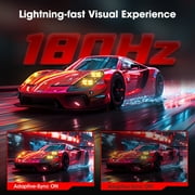 KOORUI 27 inch 1440p Curved Gaming Monitor, 180Hz QHD Computer Monitor, 1ms Adaptive-Sync, HDMI/DisplayPort, 27E6QCA