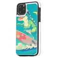 thumbnail image 2 of Cartoon Dinosaur Surfing Leather Wallet Case for iPhone 16 15 14 13 12 11 Pro Max Wallet Case Card Holder Flip, 2 of 8