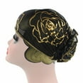 thumbnail image 4 of MesaSe Slim Turban Hat Black Gold Rose Hat Spring and Autumn Indian Hat, 4 of 8