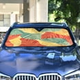 thumbnail image 4 of ALAZA Tropical Leaf-n1 Windshield Sun Shade Car Foldable Sun Visor Block UV Rays Protector 53"x23.5", 4 of 8