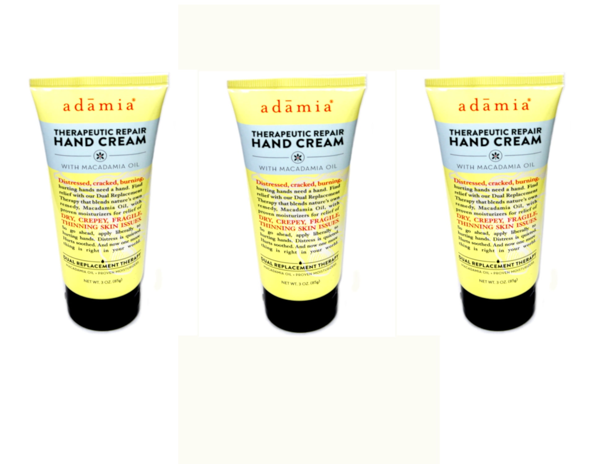 Adamia Therapeutic Repair Hand Cream, 3 Ounce - Pack of 3