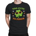 thumbnail image 2 of Too Cute to Pinch Fun St. Patricks Day Shamrock Design Men's T-shirt, 2 of 3