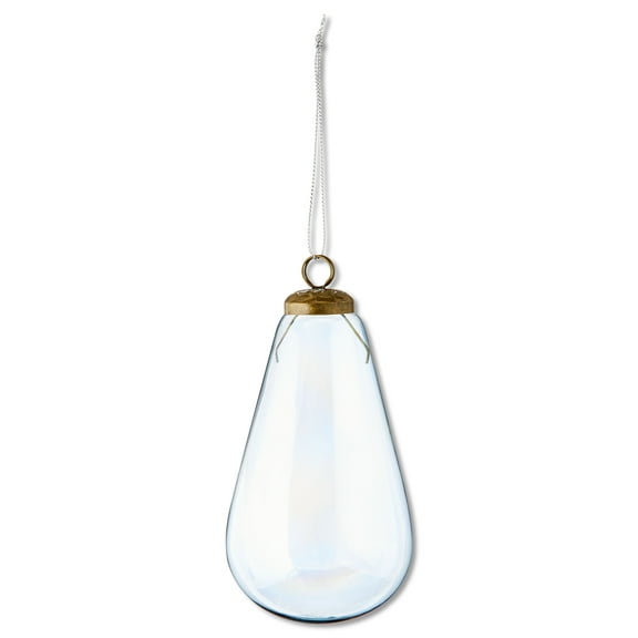 Blue Glass Drop Christmas Ornament, 5.25", by Holiday Time