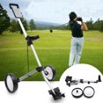 thumbnail image 2 of Golf Bag 2 Wheels Aluminum Collapsible Foldable Golf Trolley No Brake, 2 of 12