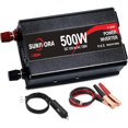 thumbnail image 1 of Inversor de potencia de 500 vatios, 12 V CC a 110 V CA, 1000 vatios de potencia máxima con 2 salidas de CA y dos puertos USB., 1 of 7