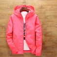 thumbnail image 2 of Men's Casual Pure Color Plus Size Hoodie Reflective Zipper Outdoor Sport Coat Mini Cardigan 3 Button Cardigan Mens Cape Cardigan Men Sweater Vest Sweater Mens Cardigan Sweaters Mens Sweater Small, 2 of 3
