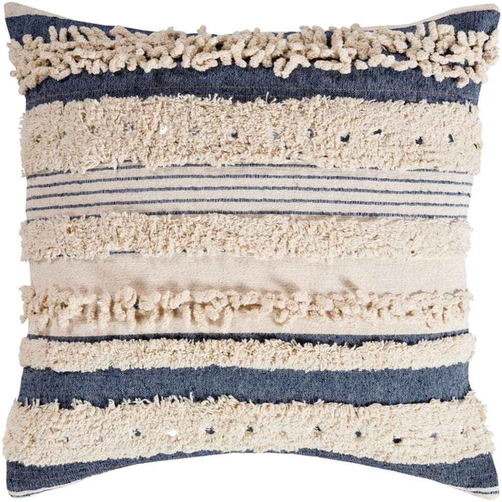 blue and white throw pillow covers