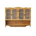 thumbnail image 4 of 39.37"Retro 4 Door Wall-mounted Cabinet, Featuring Two Layers of Storage Space and An Open Hook Rack Space,Suitable for Bathrooms, Kitchens, Dining Rooms, 4 of 5