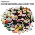 thumbnail image 5 of Mosaicos de mica rómbica de 115 g/4 oz (aprox. 200 piezas) Mosaicos de mica translúcidos Materiales para manualidades de bricolaje Candelabro/Pantalla de lámpara/Ventana, 5 of 5