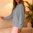 thumbnail image 6 of MEICHEN Flannel Pajamas for Couples Fleece Pajamas Tops Long Sleeve Thermal Pullover Winter Warm Crewneck Sleephirts Soft Fuzzy Loungewear Women's and Men's Sleepwear, 6 of 9
