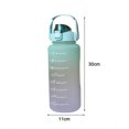 thumbnail image 3 of Botella de agua de 2000 ml con marcador de tiempo para taza de bebida deportiva al aire libre (verde) Likrtyny  Accesorios para bicicletas, 3 of 4