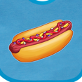 thumbnail image 4 of Inktastic Hot Dog Illustration with Mustard Onions and Ketchup Boys or Girls Baby Bib, 4 of 4
