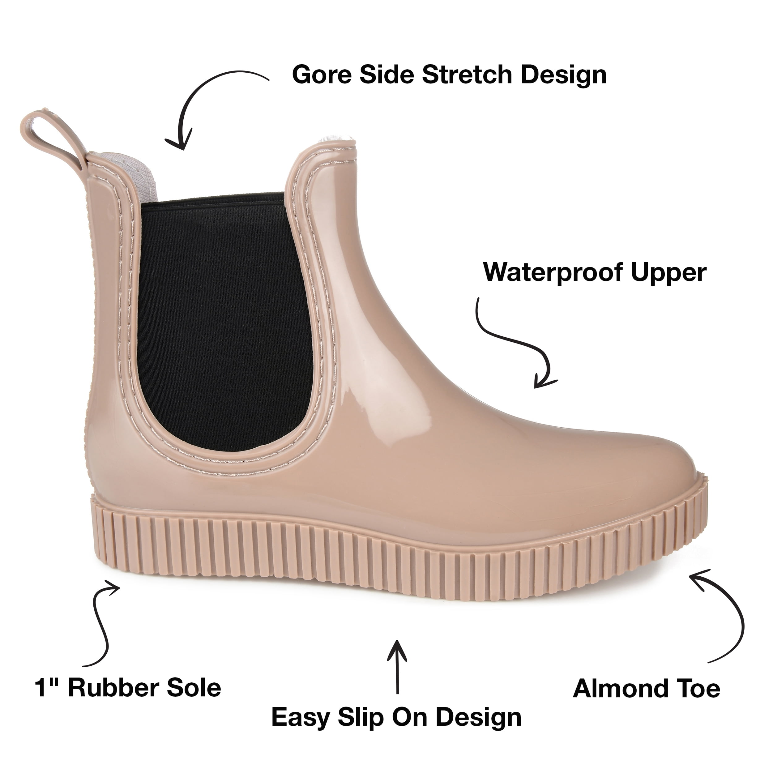 Journee Womens Drip Almond Toe Cold Weather Booties