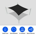 thumbnail image 3 of Covers & all Square Waterproof Sun Shade Sail with 4mm Cable at Edges, Shade Max+ 12 oz Polyester Resistant to Water & UV-Rays, Ideal for Indoor and Outdoor Use (16' x 16', Black), 3 of 3