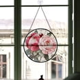 thumbnail image 3 of Inspirational Christmas Gift - Blooming Red Peony Birth Flower Christmas Stained Glass Hanging Ornament - Bright Holiday Tree Decoration & Secret Santa Gift for Family & Friends, 3 of 3