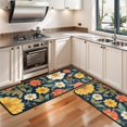 thumbnail image 3 of Kitchen Rugs Sets Of 2,Pioneer Flower Floral Print Pattern Anti Fatigue Kitchen Mat Rugs Non Slip Washable,Decorative Kitchen Floor Mats for Kitchen,Sink,Laundry,17"x47"+17"x47", 3 of 5