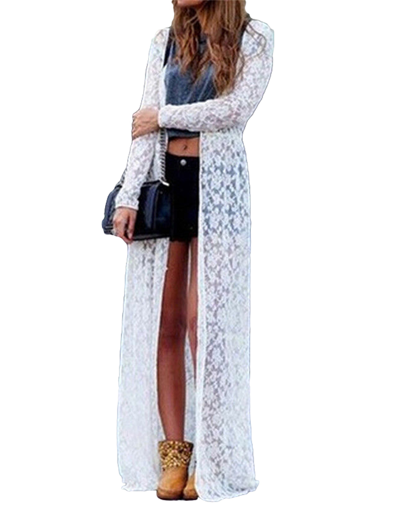 plus size lace kimono cardigan