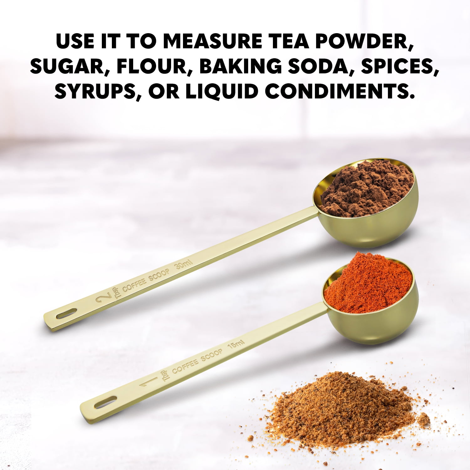 Orblue Coffee Scoop, Stainless Steel Long Handled Spoons, Pack of 2 - Walmart.com Orblue Coffee Scoop, Stainless Steel Long Handled Spoons, Pack of 2 - Walmart.com