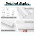 thumbnail image 4 of KALYSIE Cordless Zebra Blinds for Windows, Free-Stop Pull Down Roller Window Shades with Valance, Light Filtering Dual Layers Sheer Shades for Home and Office, White, 37"W x 72"H, 4 of 6