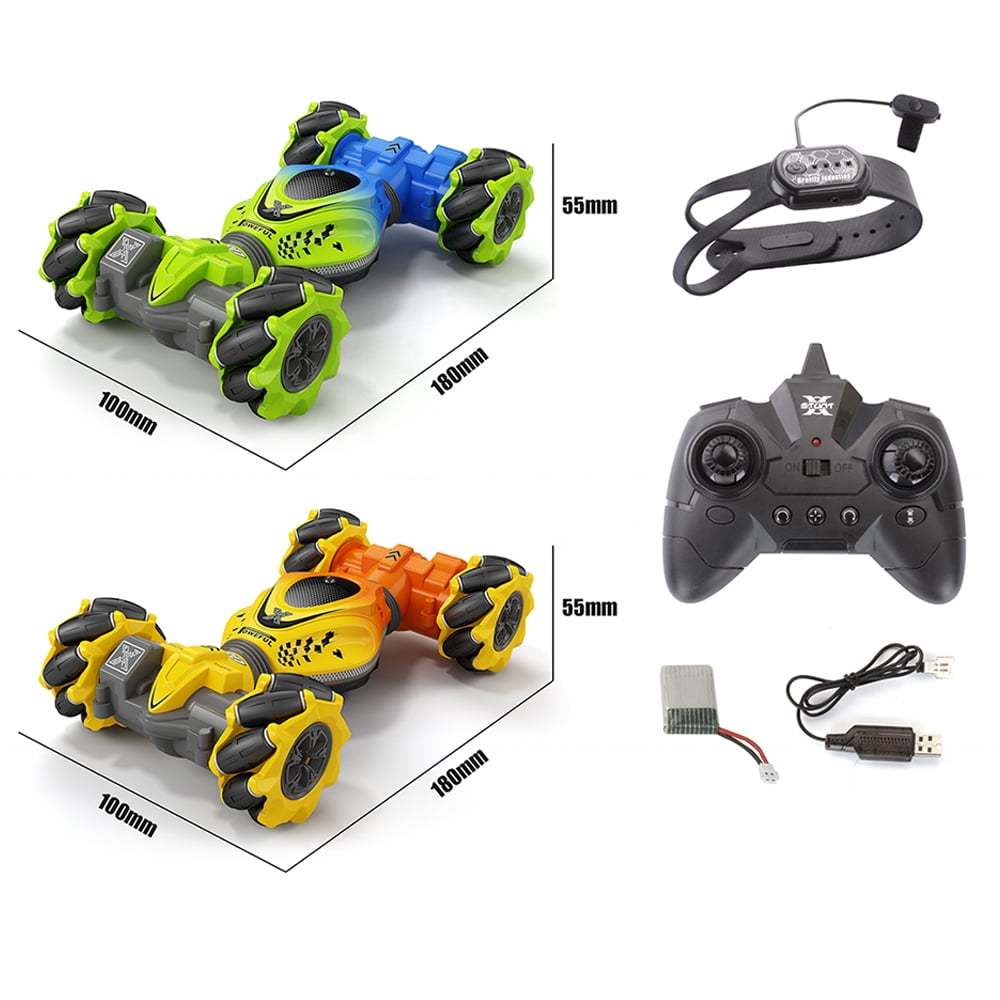 Controle remoto 2,4Ghz Stunt Car 6 RODAS RC Car para crianças de