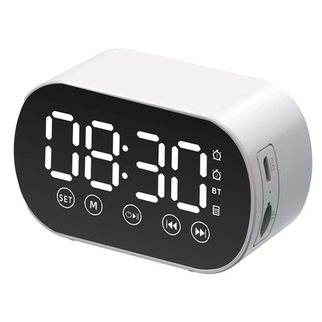 LED Digital Alarm Clock Wireless Bluetooth Speaker With FM Radio Portable Alarm Clock With Loud Alarm For Bedroom Desk Bedside Home Decor For Kids