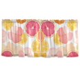 thumbnail image 7 of Yayeee Kitchen Curtains Tier Set of 2 Light Filtering 57"x24" Over Sink Window Panels, Pink Floral Orange, 7 of 7
