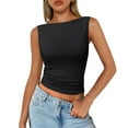 thumbnail image 2 of Womens Summer Tops 4x for Women Camisole Leotard Women Top Apparel Bra 2xl Tops All The Things Back Support Top 4x Workout Clothes for 2 Pk Night Gowns Blouses Tops Fashion Ladies Going Out Black S, 2 of 5