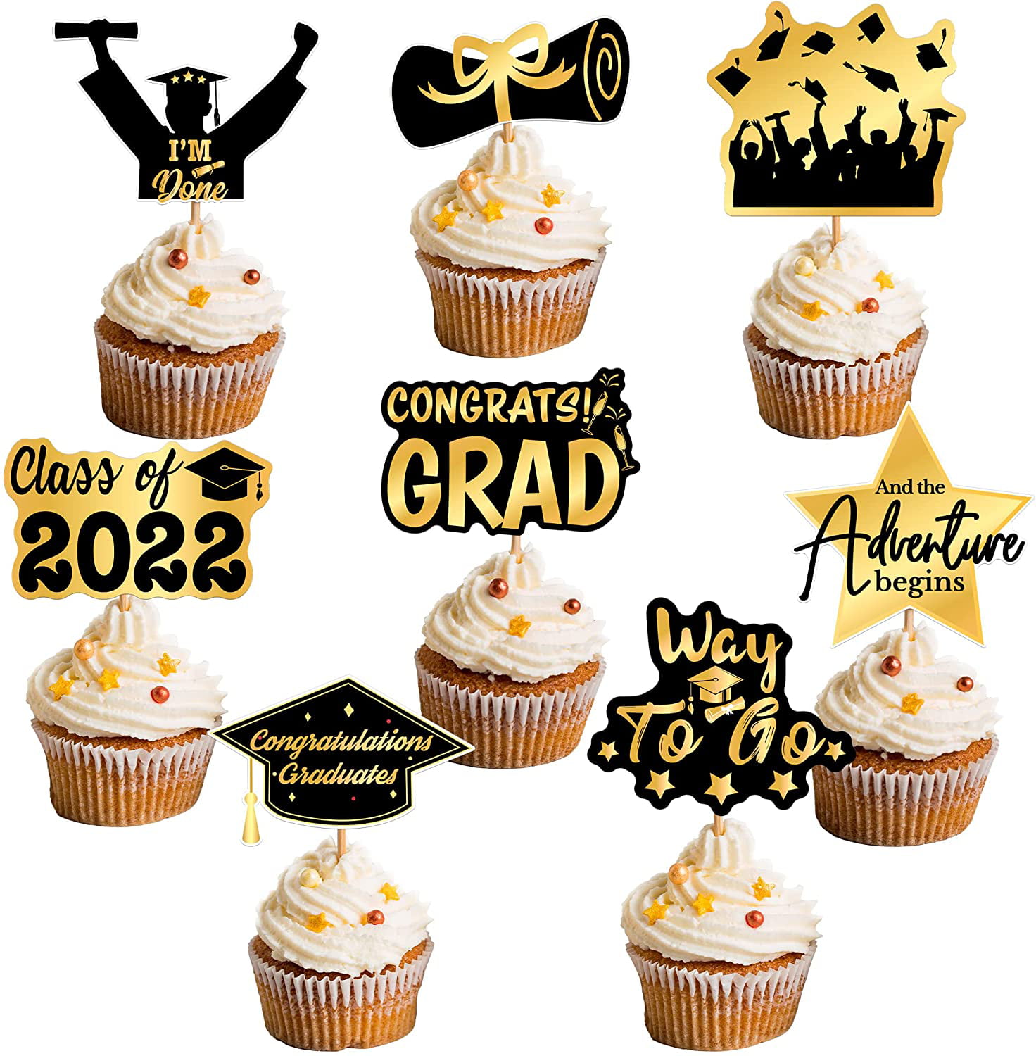 Frehsky kitchen gadgets Graduation Fondant Silicone Molds 2022 Letters  Numbers Candy Chocolate Cupcake Topper Decoration For Graduation  Celebration Party Supplies Cake Decor 