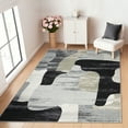 thumbnail image 5 of Garvee 5ftx7ft Area Rug Washable Rugs, Non-Slip Rugs Soft Low Pile Indoor Carpet, Modern Abstract Rug for Living Room Bedroom Home Decor, Gray, 5 of 9