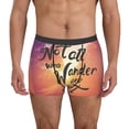 thumbnail image 1 of Balery Not All Who Wander Are Lost Calzoncillos bóxer para hombre, ropa interior de algodón suave y transpirable con cinturilla de nailon-X-Large, 1 of 5