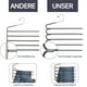 thumbnail image 4 of Perchas para pantalones, juego de 2 perchas para pantalones que ahorran espacio, organizador de armario para pantalones, 4 of 6