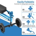 thumbnail image 2 of COSYWILL Knee Scooter,Economy Knee Walker with Dual Braking System,Foldable Scooter for Foot Injuries,Compact Crutches Alternative,Light Blue, 2 of 7