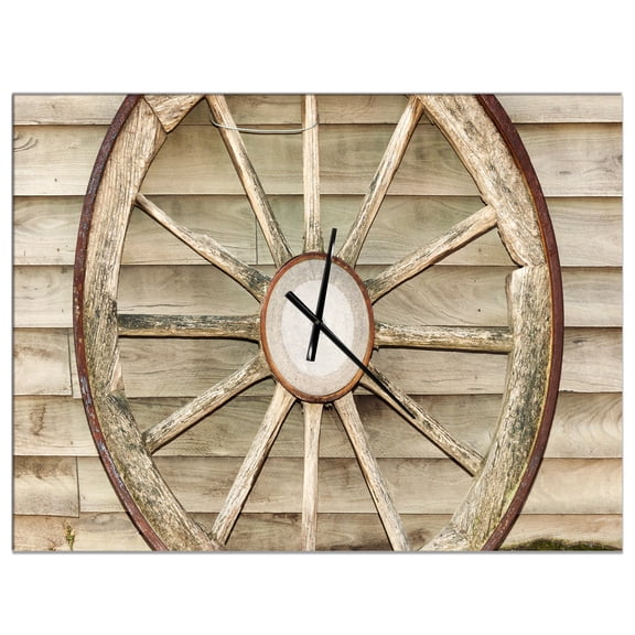 Designart 'Home Sweet Home Old Metal Style' Vintage wall clock