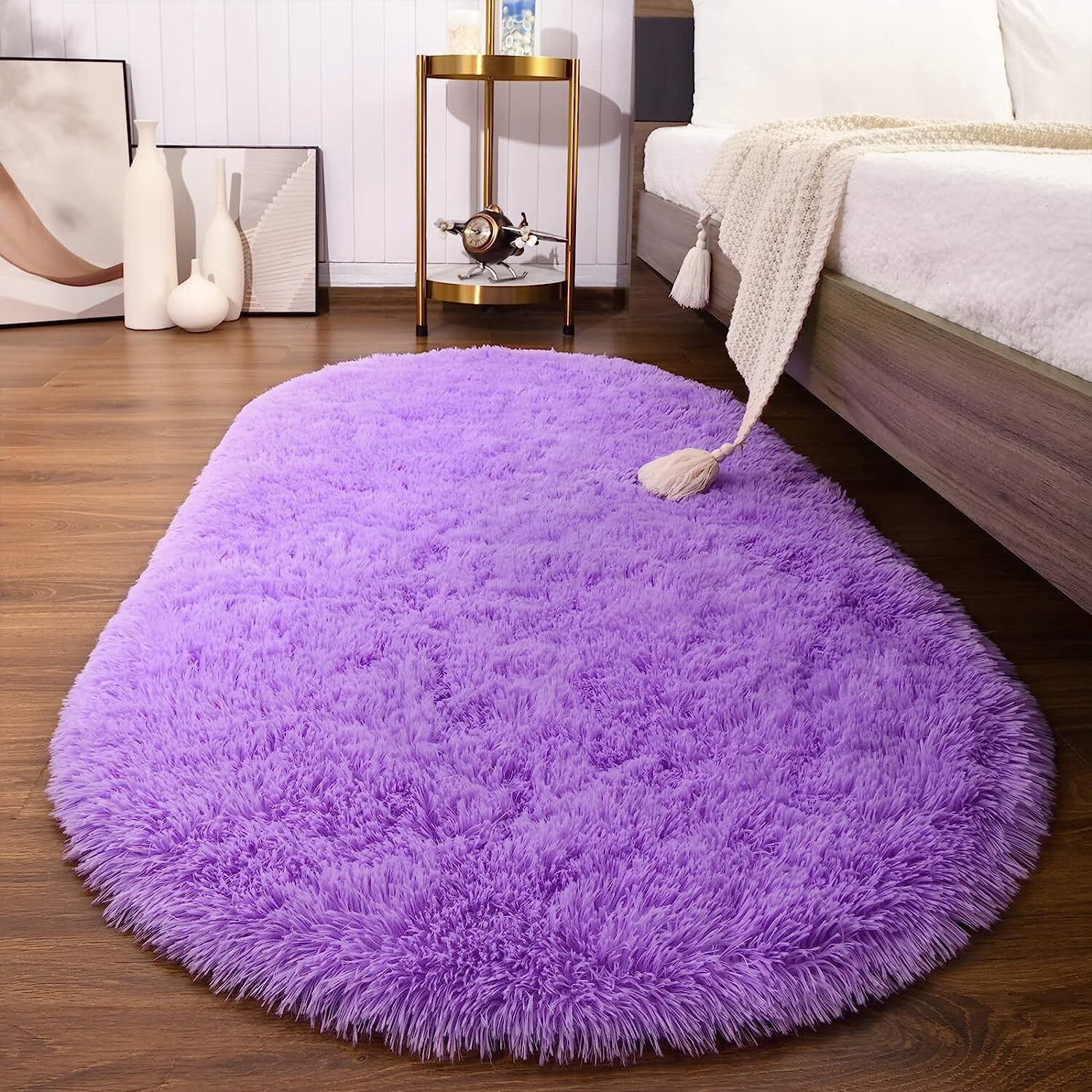 Fluffy Rags Dwelke Fluffy Rugs for Bedroom,Shag Cute Area Rug for Girls/Boys and ...