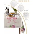 thumbnail image 5 of Watercolor Easter Rectangle Tablecloth, Cute Rabbits Ears Flowers Bow Spring Beige Waterproof & StainResistant Tablecloth, Washable Oil-proof Table Cover for Dining/Party/Wedding/Buffet 52x70 In, 5 of 9