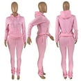 thumbnail image 5 of Wiyuqeen Women's Sweatsuits Sets Fleece 2 Piece Outfits Hooded Sweatshirts and Stacked Legging Sweatpans Tracksuit Lounge Set, 5 of 5