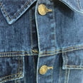 thumbnail image 5 of Denim Jacket Men Slim Fit Qiggri Men's Vintage Solid Color Button Pocket Long Sleeved Denim Jacket, 5 of 5