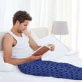 thumbnail image 4 of Uemuo Blue Lantern Shapes Pattern Men's Wide Leg Palazzo Lounge Pants with Pockets Light Weight Loose Comfy Casual Pajama Pants-Small, 4 of 9