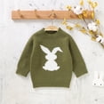 thumbnail image 4 of KAUOD Baby Boys Girls Easter Knit Sweater Cute Bunny Crewneck Pullover Sweater Long Sleeve Sweatshirt Fall Clothes, 4 of 9
