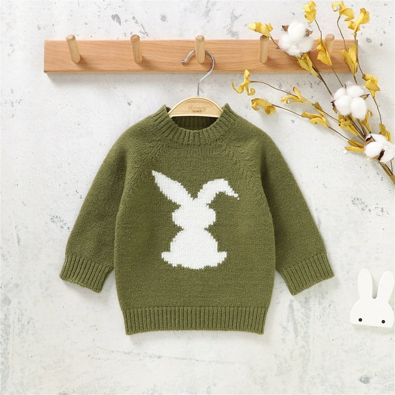 XJDJHC Toddler Baby Boy Girl Knit Sweater Long Sleeve Cute Rabbit