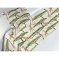 thumbnail image 3 of Giraffe Bed Runner Set, Animal Print with African Tree Cartoon Concept Nature Art on Neutral Stripes, Decorative Bedding Scarf & a Pillow Sham for Hotels Homes, Twin, Green Camel Tan, by Ambesonne, 3 of 3